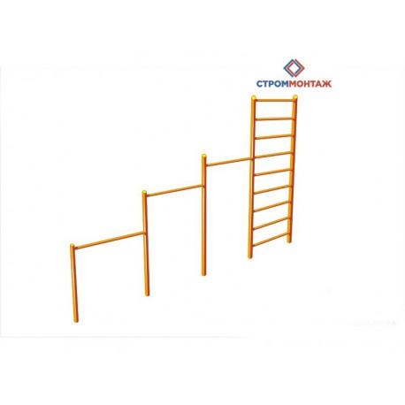 Шведская стенка с тройным турником
