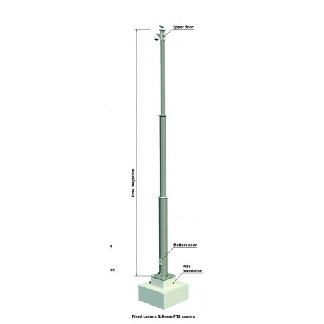 Опора для камер наружного видеонаблюдения 8 м.